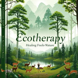 An engaging and informative cover design for a book on ecotherapy