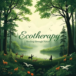 An engaging and informative cover design for a book on ecotherapy