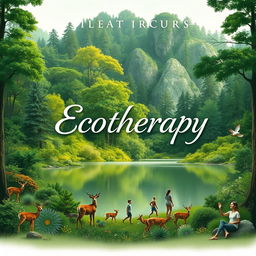 An engaging and informative cover design for a book on ecotherapy