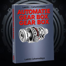 A book cover design for a title on 'Automatic Gear Box', featuring the name 'Lakith Cahamodaya' prominently displayed