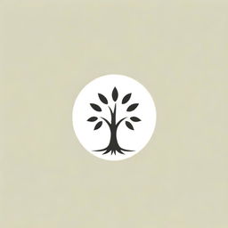 Create a minimalistic logo featuring the leaves of a willow tree.