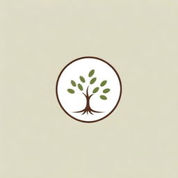 Create a minimalistic logo featuring the leaves of a willow tree.