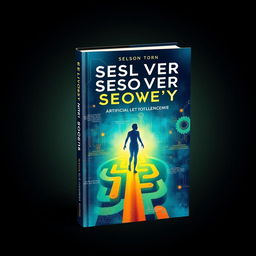 A visually striking book cover representing the theme of self-discovery and personal growth through artificial intelligence