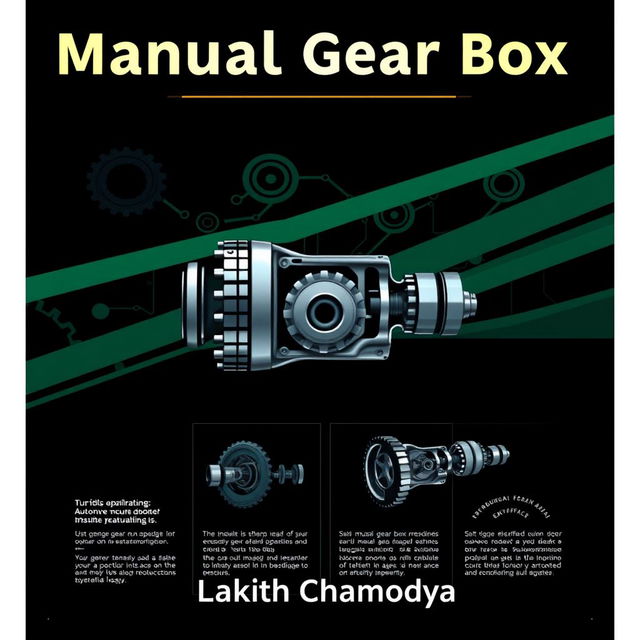 An informative and visually striking A4 size poster on the topic of 'Manual Gear Box'