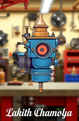 A vibrant illustration of a traditional carburetor, often referred to as 'cabulators'