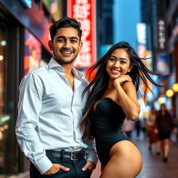 A handsome young man of Central Asian descent with a smart and humorous personality, showcasing his broad knowledge