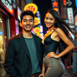 A handsome young man of Central Asian descent with a smart and humorous personality, showcasing his broad knowledge