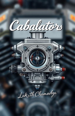 A detailed illustration of a carburetor with intricate components visible, showcasing its mechanical design