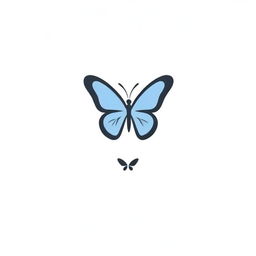 Design a minimalist logo featuring a butterfly.