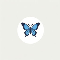 Design a minimalist logo featuring a butterfly.