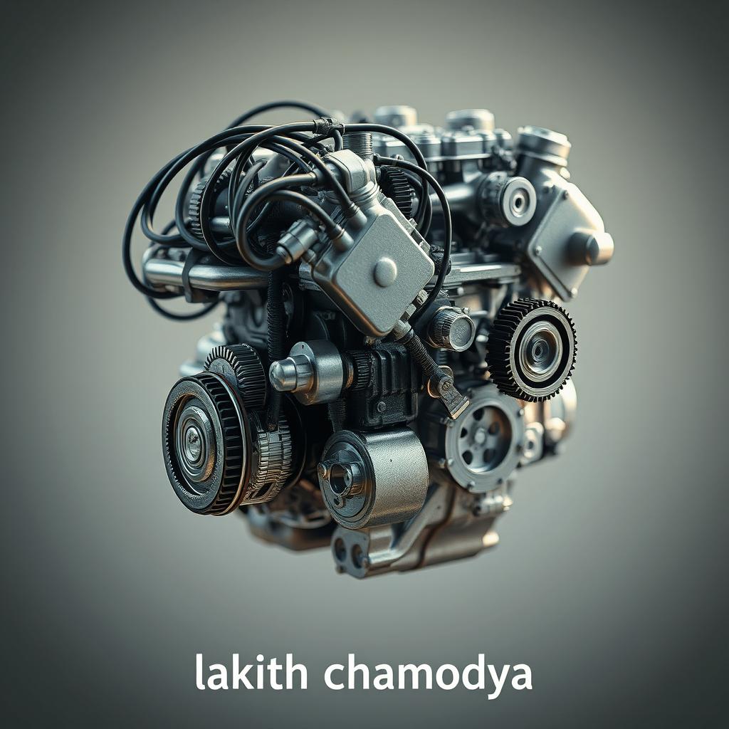 A captivating image of a hybrid engine, highlighting its modern technology and design elements