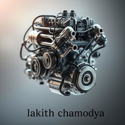 A captivating image of a hybrid engine, highlighting its modern technology and design elements