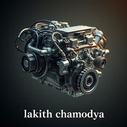 A captivating image of a hybrid engine, highlighting its modern technology and design elements