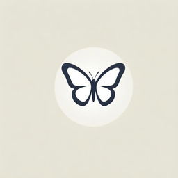 Design a minimalist logo featuring a butterfly.