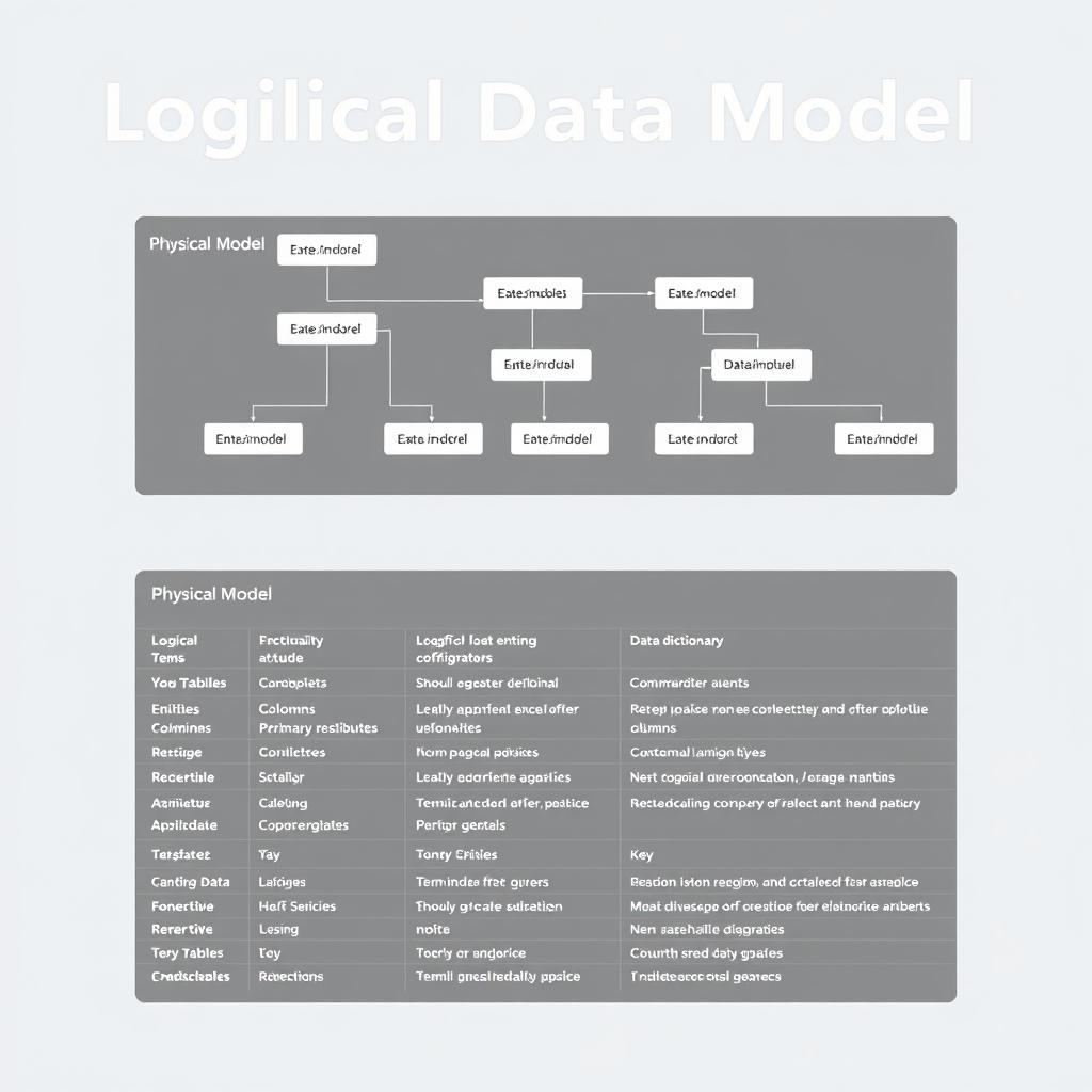 Template for a logical and physical data model, including a data dictionary, designed in Vertabelo