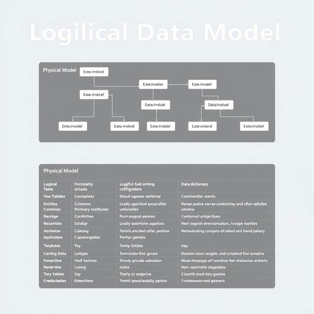 Template for a logical and physical data model, including a data dictionary, designed in Vertabelo