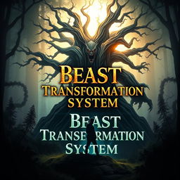A captivating book cover design for 'Beast Transformation System'