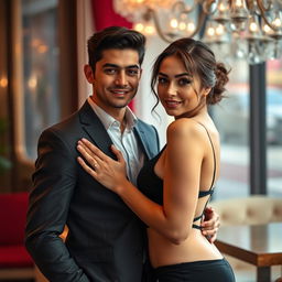 A handsome young man of Central Asian descent, intelligent and humorous, exuding charm and charisma