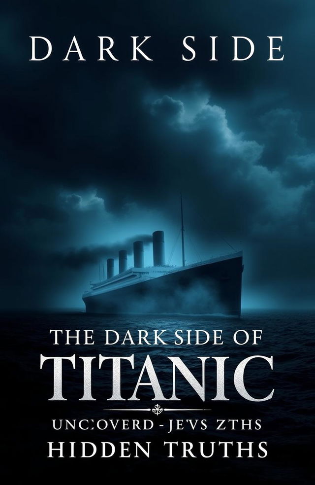 A captivating ebook cover for 'The Dark Side of Titanic: Uncovering Hidden Truths'