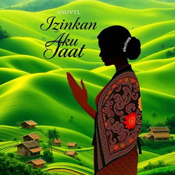 A stunning book cover for a novel titled "Izinkan Aku Taat" that beautifully embodies the essence of Sundanese culture