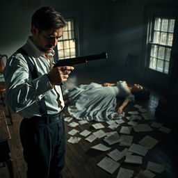A powerful and intense scene set in an old Southern plantation house