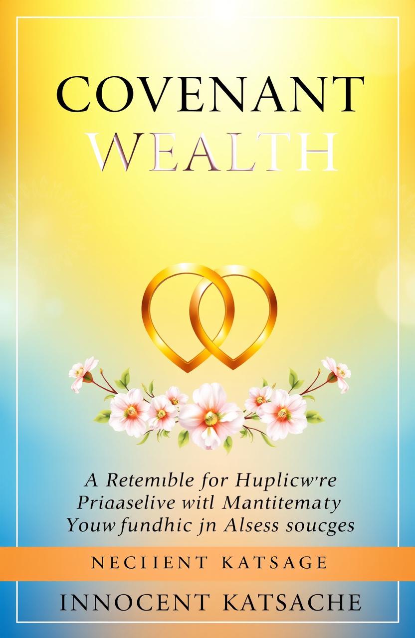 A visually striking book cover for 'Covenant Wealth: A Path to Financial Mastery in Marriage' by Innocent Katsache