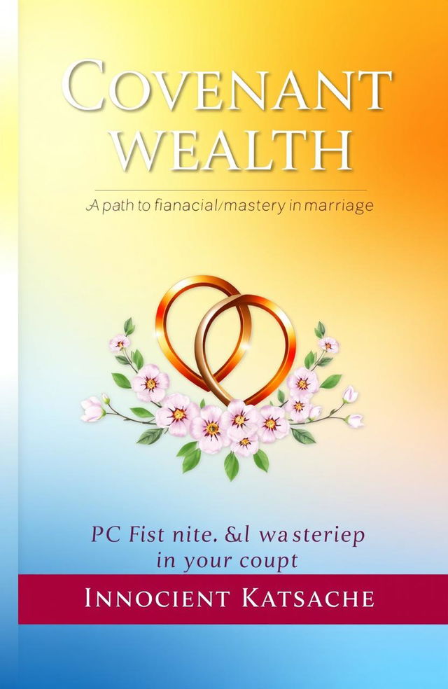 A visually striking book cover for 'Covenant Wealth: A Path to Financial Mastery in Marriage' by Innocent Katsache