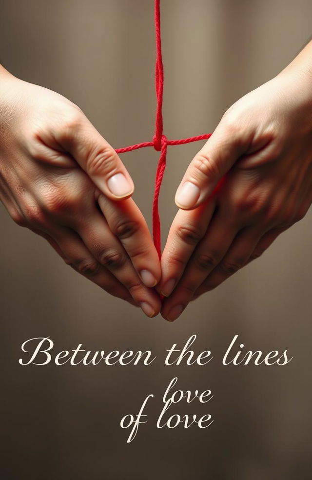 A beautiful representation of two hands connected by a vibrant red string, symbolizing a deep emotional bond