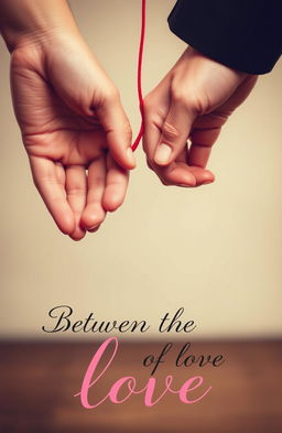 A beautiful representation of two hands connected by a vibrant red string, symbolizing a deep emotional bond