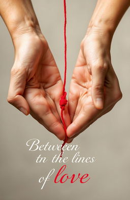 A beautiful representation of two hands connected by a vibrant red string, symbolizing a deep emotional bond