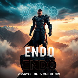 A stunning and cinematic movie poster for a fictional epic film titled 'Endo'