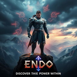 A stunning and cinematic movie poster for a fictional epic film titled 'Endo'