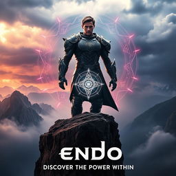 A stunning and cinematic movie poster for a fictional epic film titled 'Endo'