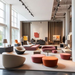 A stunning exhibition stand designed by the Bouroullec brothers, inspired by the Kvadrat showroom in Copenhagen