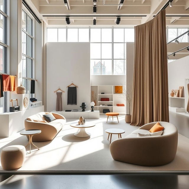 A stunning exhibition stand designed by the Bouroullec brothers, inspired by the Kvadrat showroom in Copenhagen