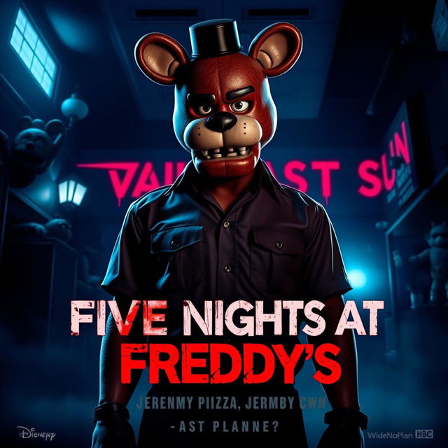 An epic movie poster featuring Jeremy Fitzgerald, the character from the Five Nights at Freddy's franchise