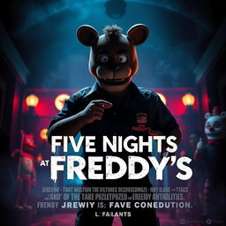 An epic movie poster featuring Jeremy Fitzgerald, the character from the Five Nights at Freddy's franchise