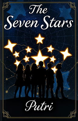 A captivating book cover featuring the title 'The Seven Stars' prominently displayed at the top