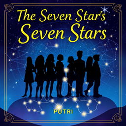 A captivating book cover for 'The Seven Stars' by Putri