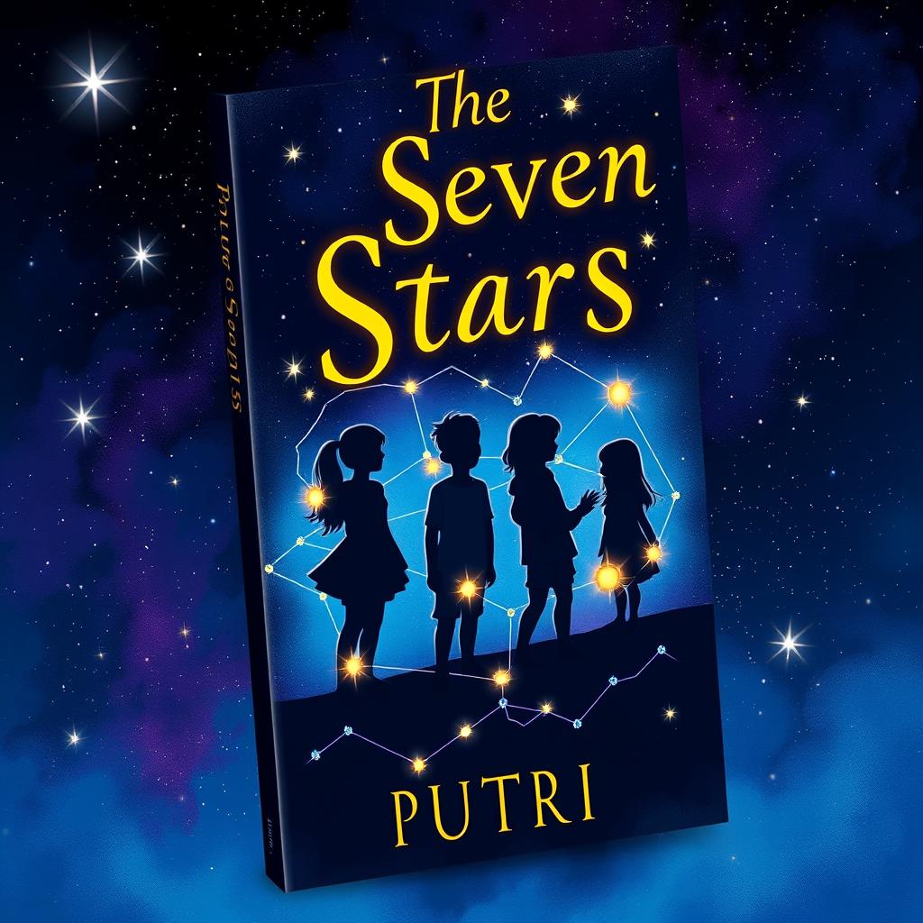 A captivating book cover for 'The Seven Stars' by Putri