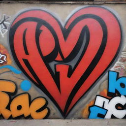 A distinct and sharp graffiti art declaring 'I Love You' with bold lettering, contrasting colors, sharp angles and intricate patterns, embodying the essence of street art