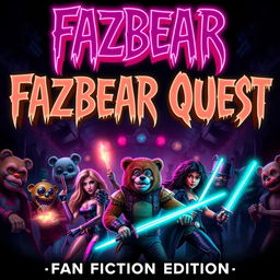 An epic movie poster for 'Fazbear Quest: Fan Fiction Edition'
