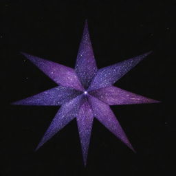 A vivid, dazzling star glowing composed of purple hues against a dark, night sky