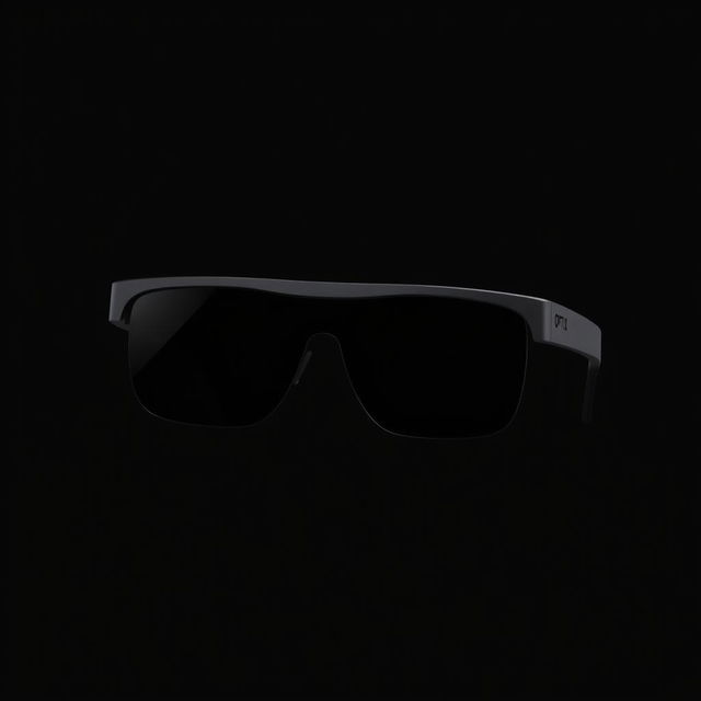 A realistic image of black augmented reality smart glasses called Optix, model Optix Vision Gen-1