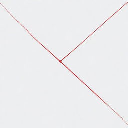 Visualize a semi-straight line, starting from a point named 'phi'. At random lengths, the line rotates 90 degrees, continually, for a total of 100 times. The line is to be depicted in blue, the rotation points blood red, all against a blank white background, drawn simply and clearly.