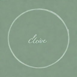 Create an image with a sage green background and the word 'Claire' prominently displayed in the middle.