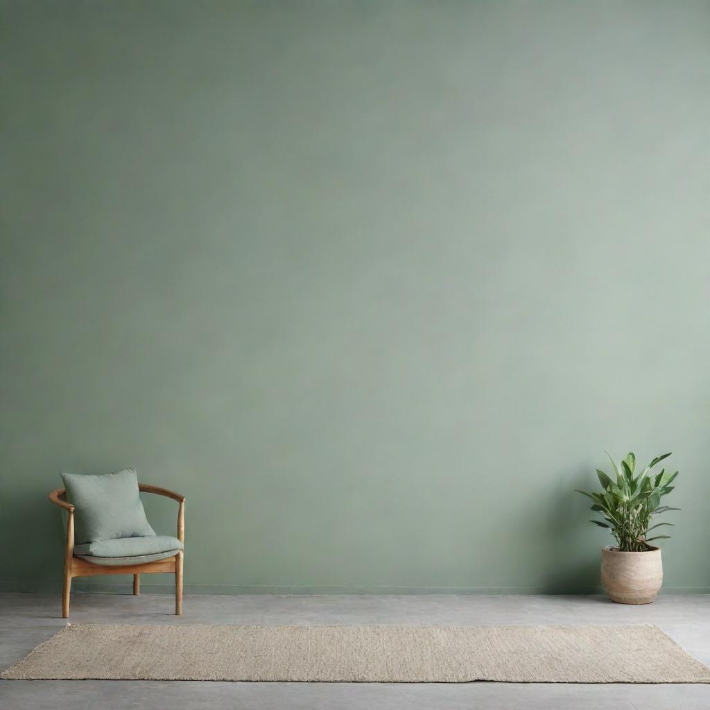 A calming sage green space, serving as a serene and minimalist background.