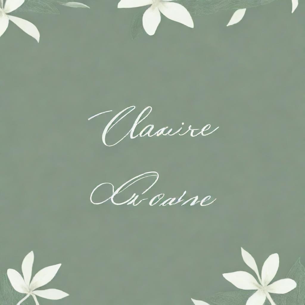 A soothing sage green background with the name 'Claire' centered in elegant white script.