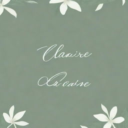 A soothing sage green background with the name 'Claire' centered in elegant white script.