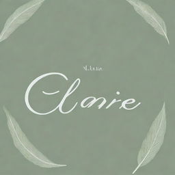 A soothing sage green background with the name 'Claire' centered in elegant white script.